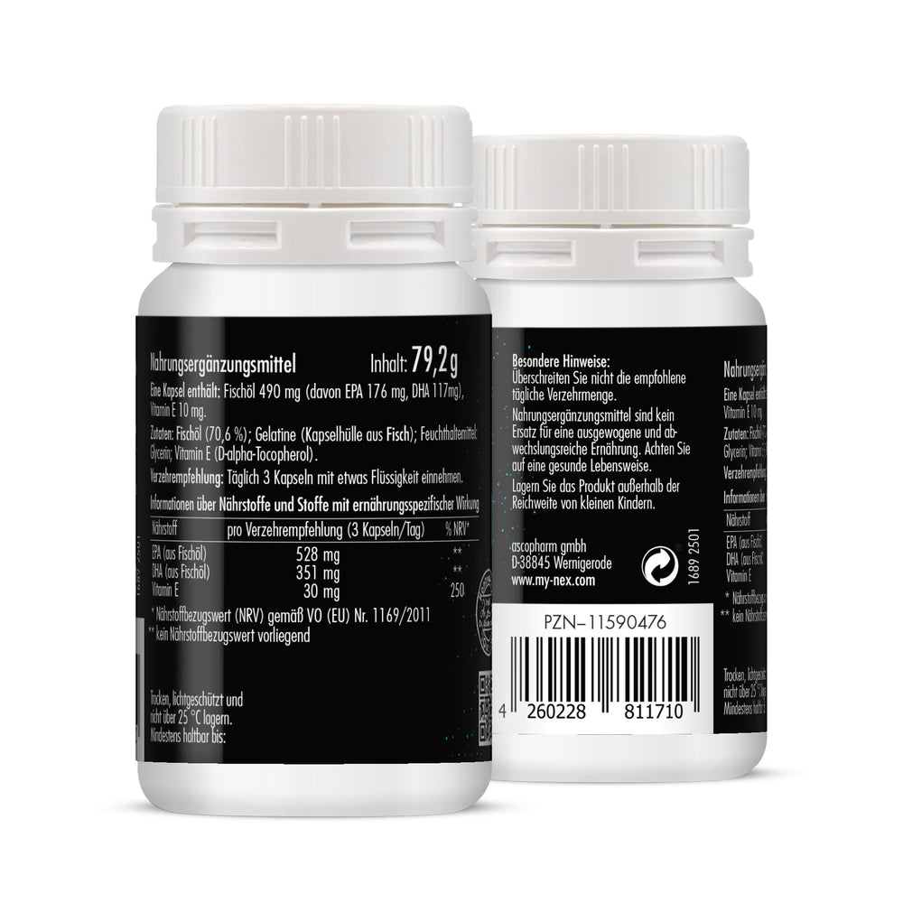 
                      
                        NEX Omega 3 Kapseln (Fischöl)
                      
                    